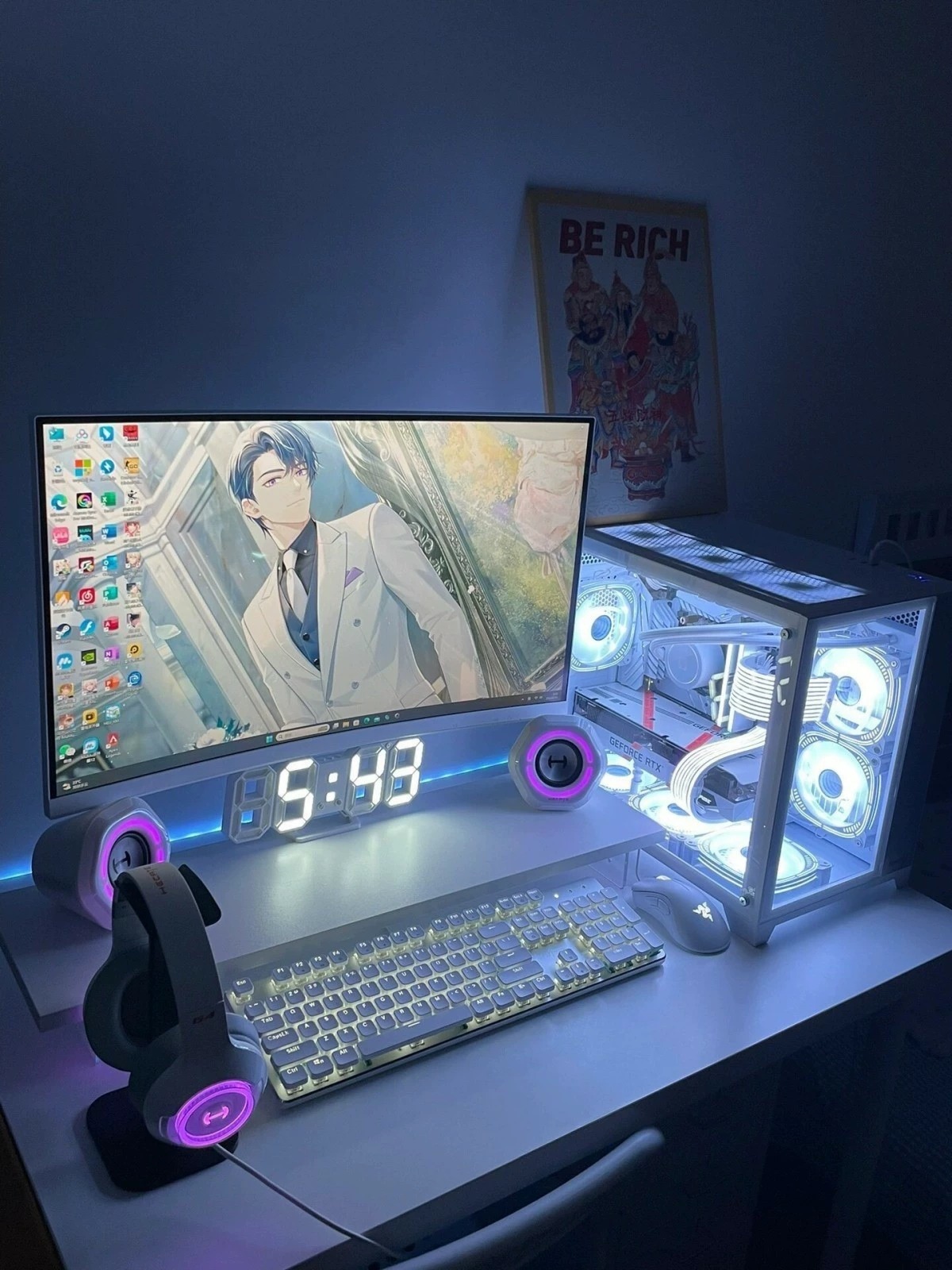 原价5000买的，要回家了 ，台式电脑主机 ， 台式电脑全套 高配 直播电脑主机 电商台式机 吃鸡游戏全套 玩嘉高配组装台式电脑主机 顺丰包邮 质保期一年 二手